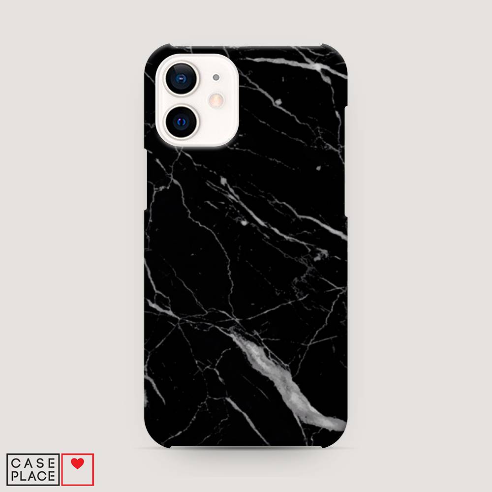 

Пластиковый чехол "Черный минерал" на Apple iPhone 12 mini, 12620-2