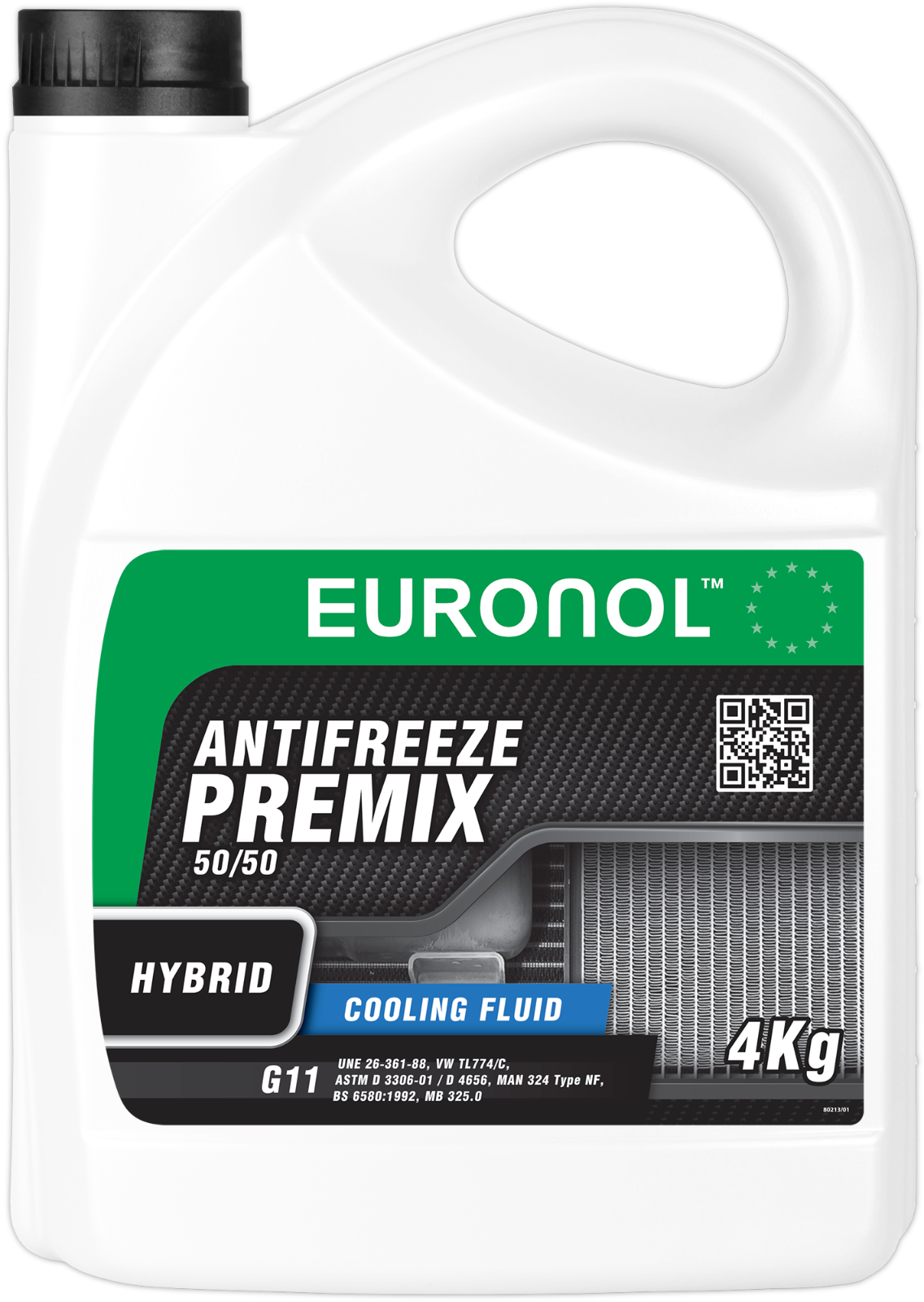 Охлаждающая жидкость EURONOL ANTIFREEZE HYBRID READY G11 4kg