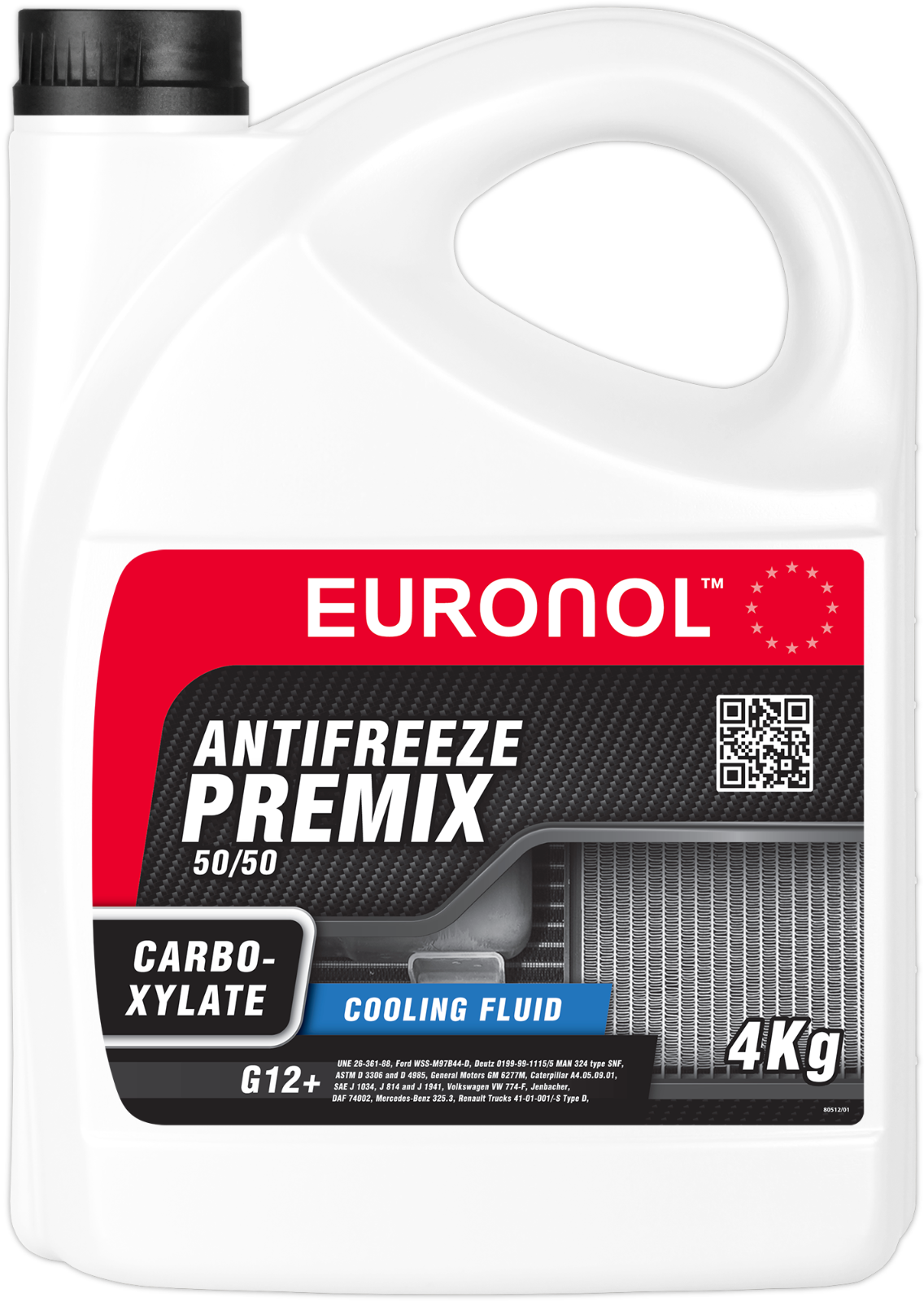 Охлаждающая жидкость EURONOL ANTIFREEZE CARBOXYLATE READY G12+ 4kg