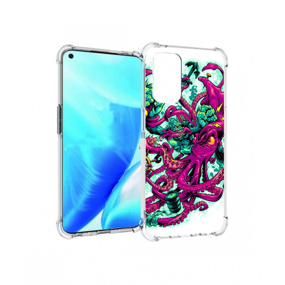 

Чехол MyPads Tocco для OnePlus Nord N200 5G фиолетовый кракен (PT227046.132.657), Прозрачный, Tocco