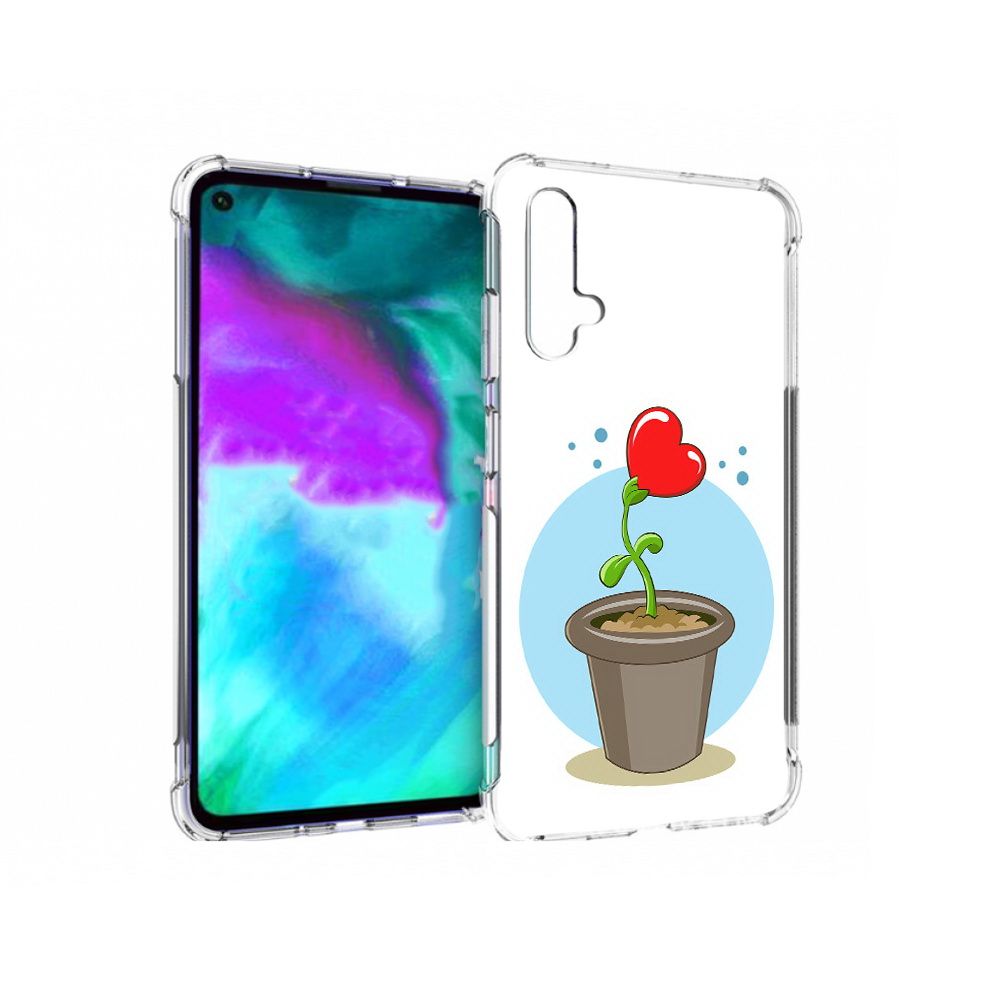 

Чехол бампер MyPads Растение любви 14 февраля для Huawei nova 5T, Прозрачный, Tocco