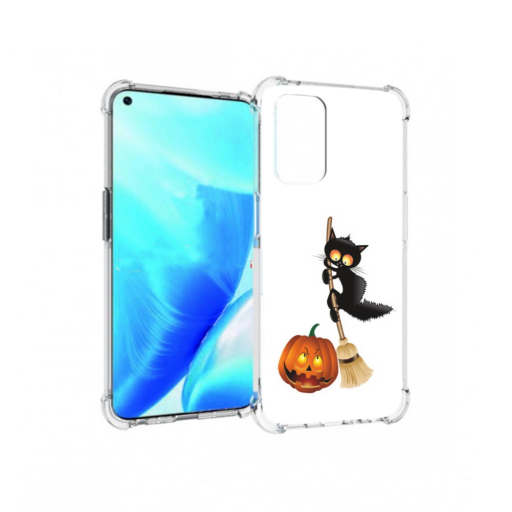 

Чехол MyPads Tocco для OnePlus Nord N200 5G хэлуинский котик (PT227046.132.667), Прозрачный, Tocco