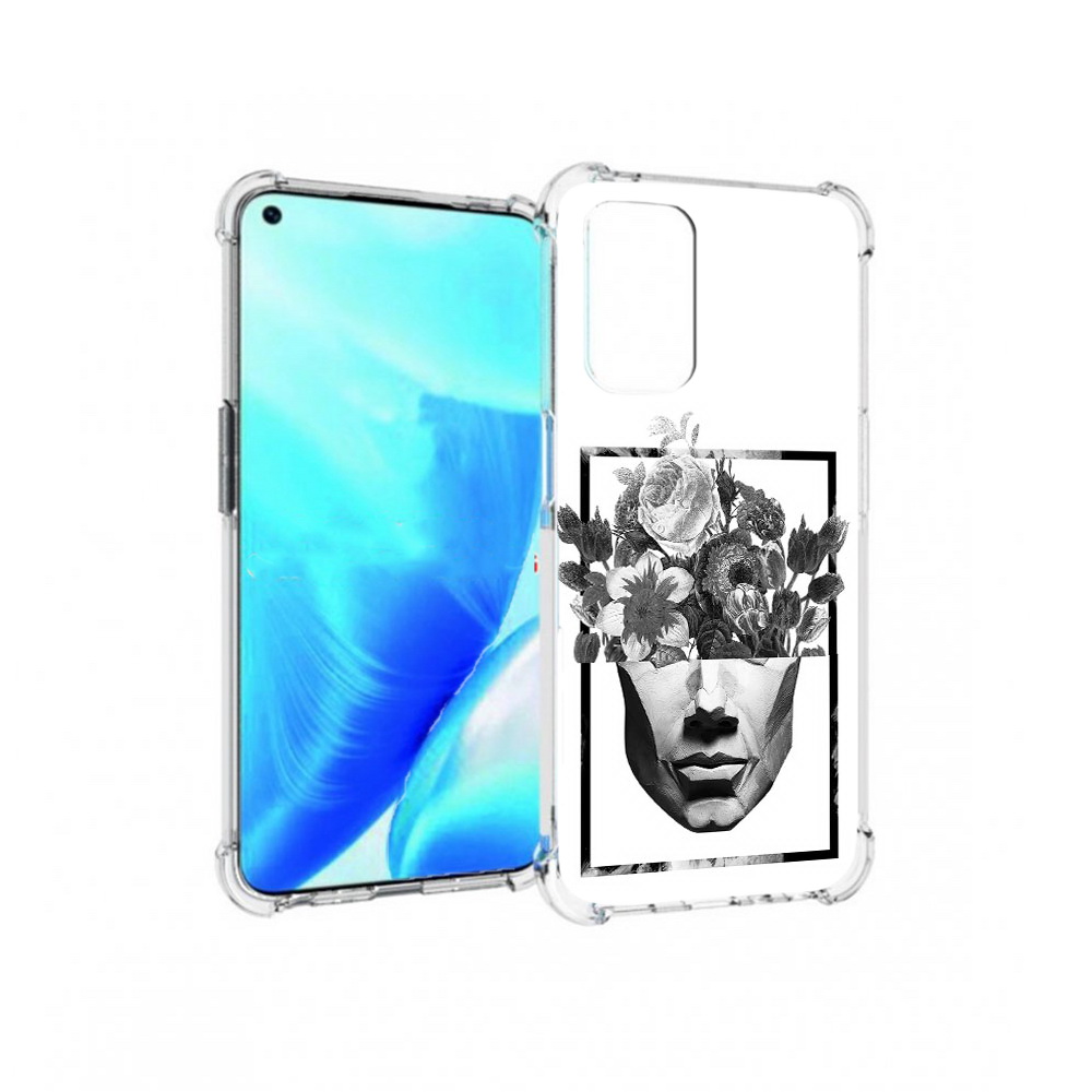

Чехол MyPads Tocco для OnePlus Nord N200 5G черно белая ваза в абстракции, Прозрачный, Tocco