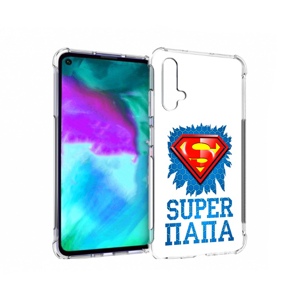 

Чехол бампер MyPads Супер Папа для Huawei nova 5T противоударный, Прозрачный, Tocco