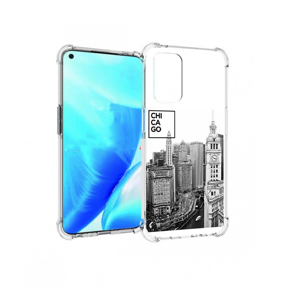 

Чехол MyPads Tocco для OnePlus Nord N200 5G черно белый чикаго (PT227046.132.689), Прозрачный, Tocco