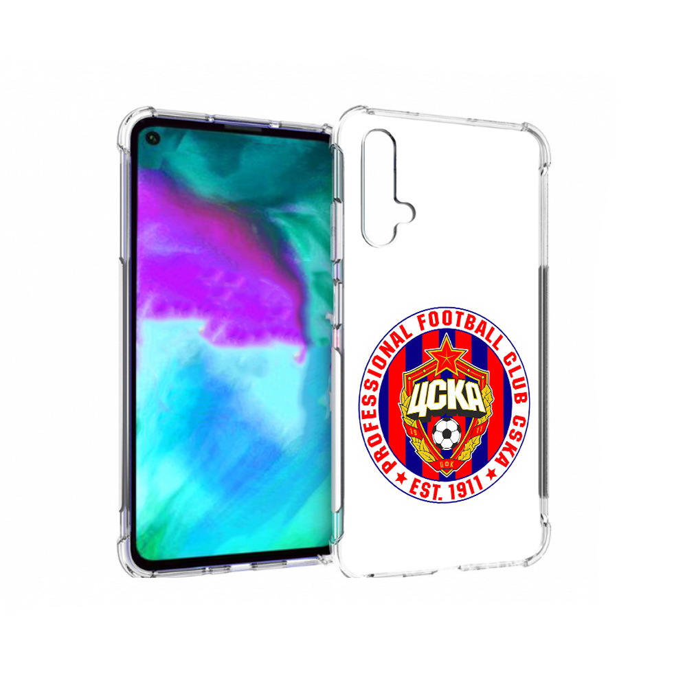 

Чехол бампер MyPads ФК ЦСК логотип для Huawei nova 5T противоуда, Прозрачный, Tocco