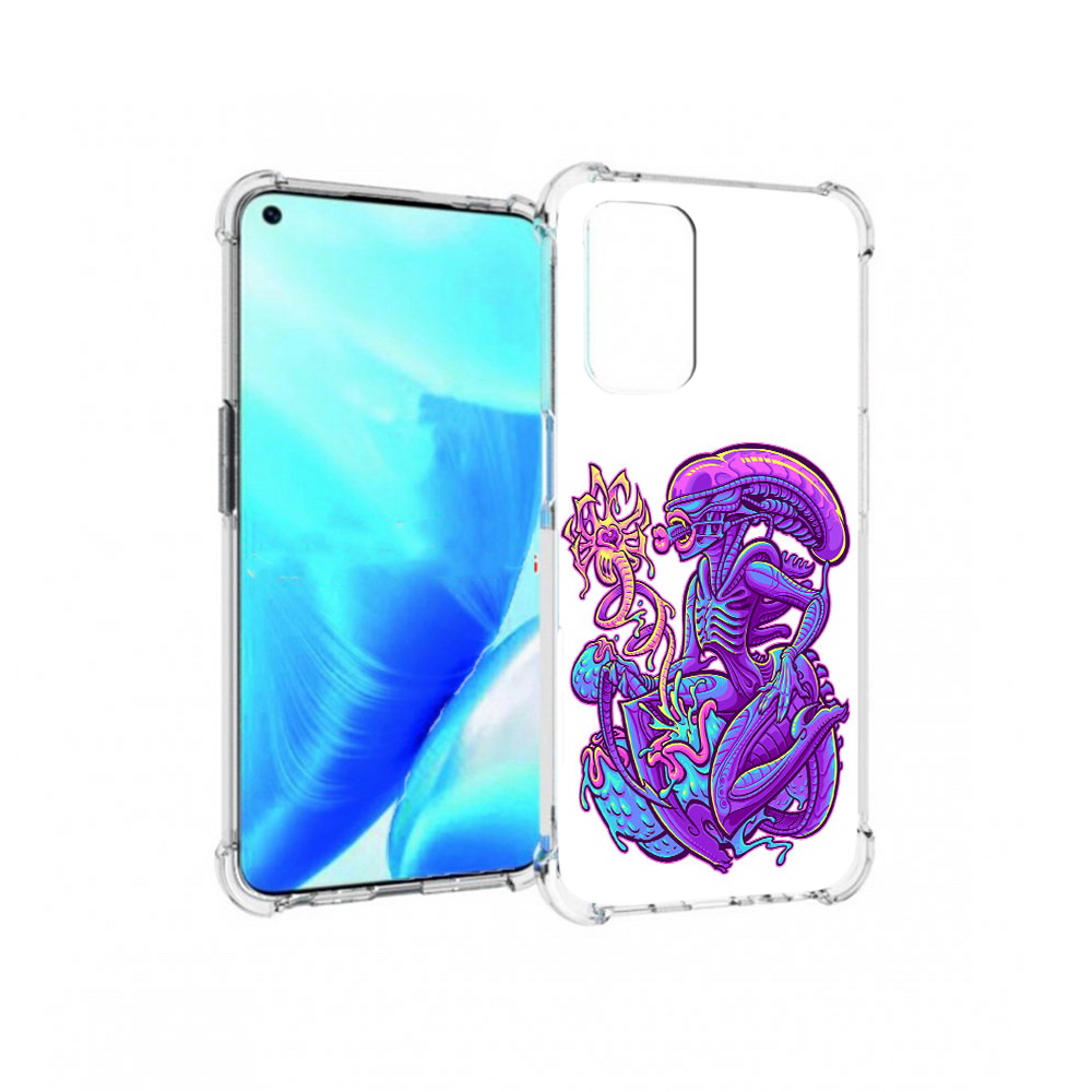 

Чехол MyPads Tocco для OnePlus Nord N200 5G чужой фиолетовый цвет (PT227046.132.693), Прозрачный, Tocco