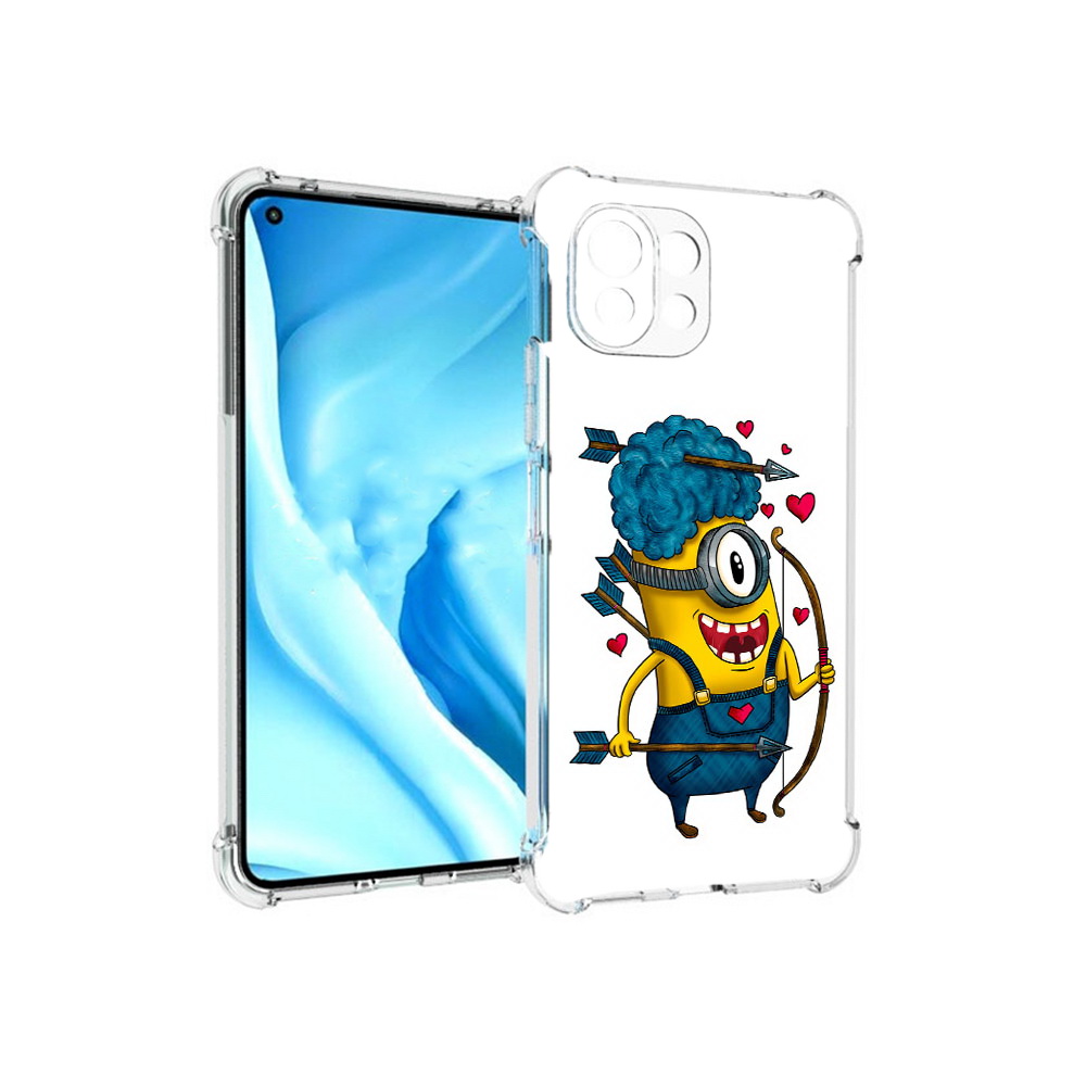 

Чехол MyPads Tocco для Xiaomi Mi 11 Lite Миньон купидон (PT159462.256.117), Прозрачный, Tocco