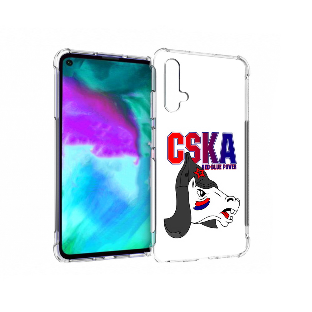

Чехол бампер MyPads ФК ЦСК лошадка россия для Huawei nova 5T про, Прозрачный, Tocco