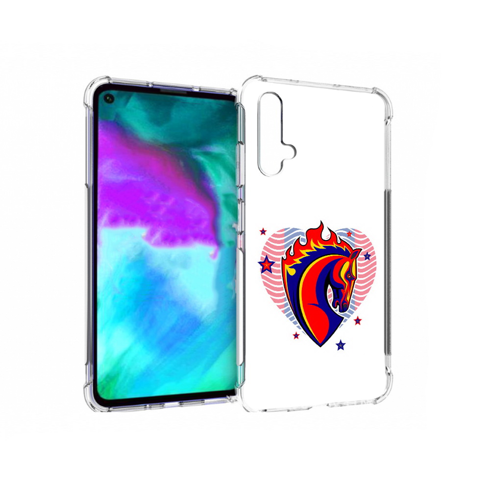 

Чехол бампер MyPads ФК ЦСЛ Лошадь для Huawei nova 5T противоударный, Прозрачный, Tocco