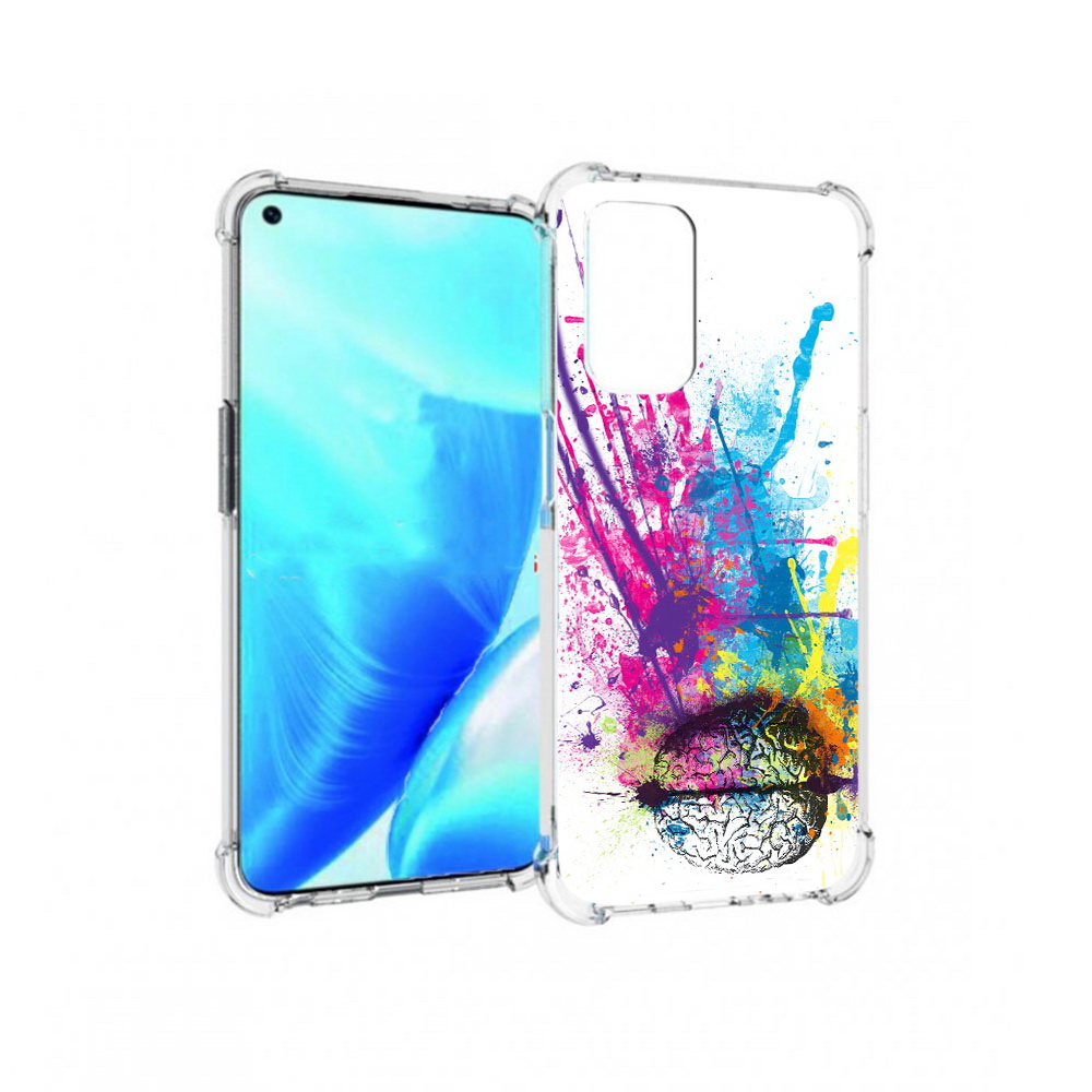 

Чехол MyPads Tocco для OnePlus Nord N200 5G яркий красочный мозг (PT227046.132.710), Прозрачный, Tocco