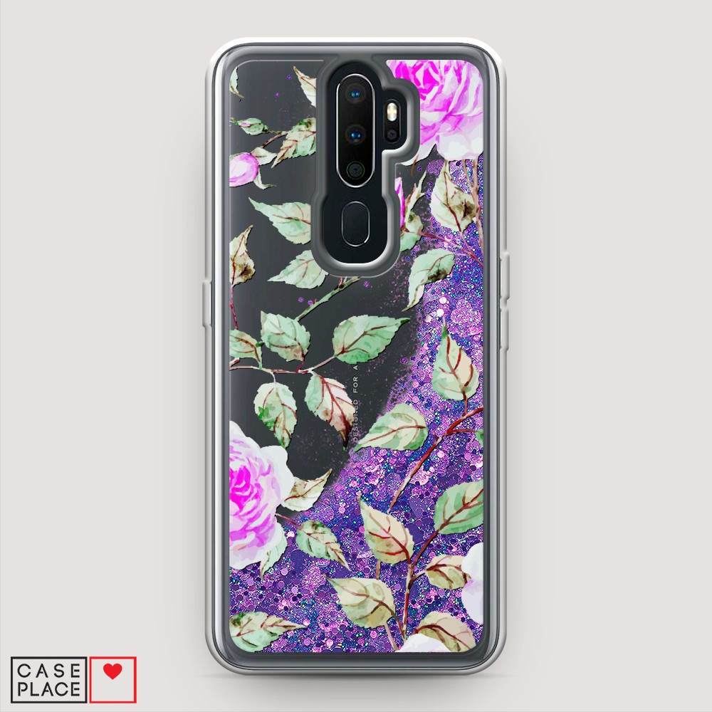 

Жидкий чехол с блестками "Цветочная фантазия 7" на Oppo A5 (2020), 251392-1