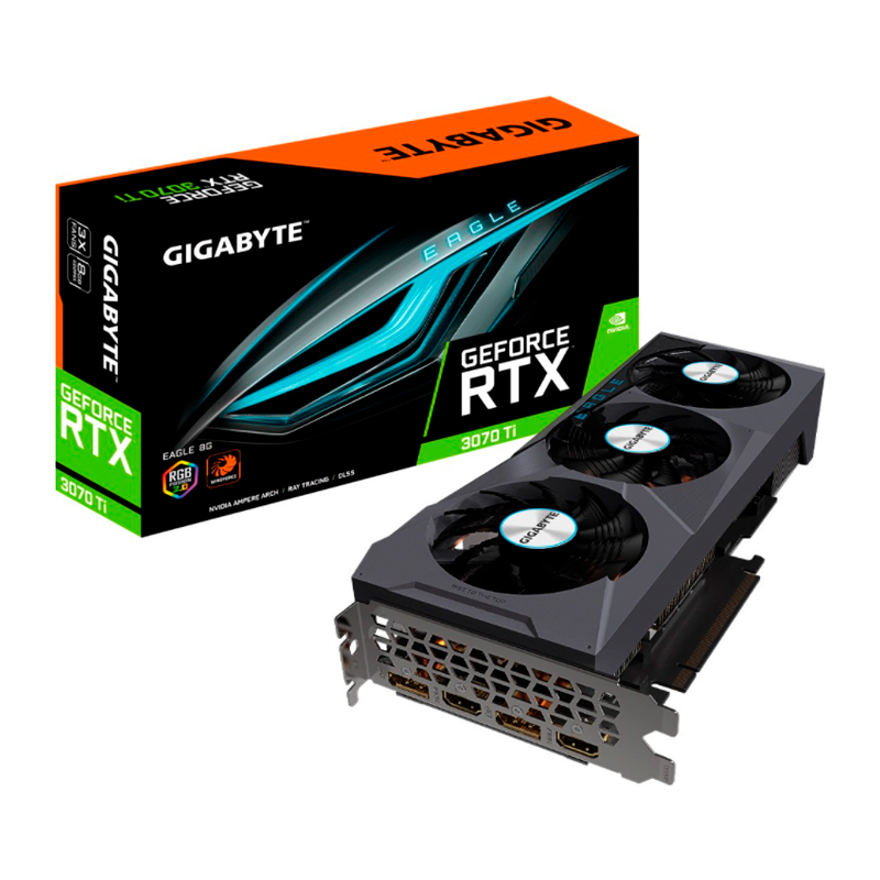 фото Видеокарта gigabyte nvidia geforce rtx 3070 ti (gv-n307teagle-8gd)