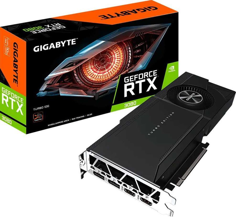 фото Видеокарта gigabyte geforce rtx 3080 turbo 2.0 lhr (gv-n3080turbo-10gd 2.0)