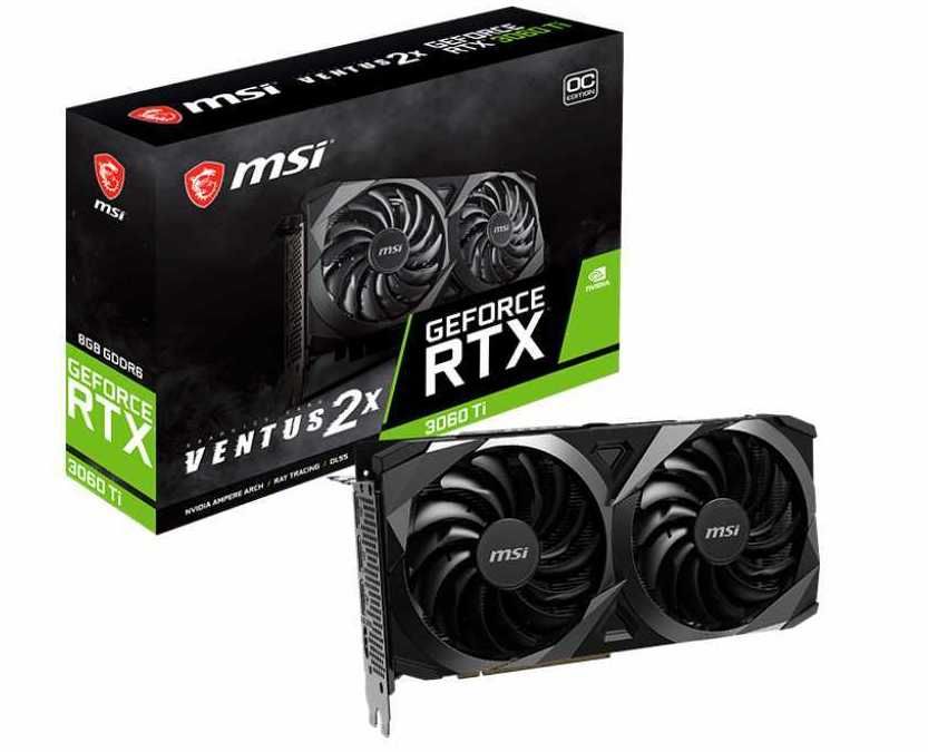 фото Видеокарта msi geforce rtx 3060 ti ventus 2x ocv1 lhr