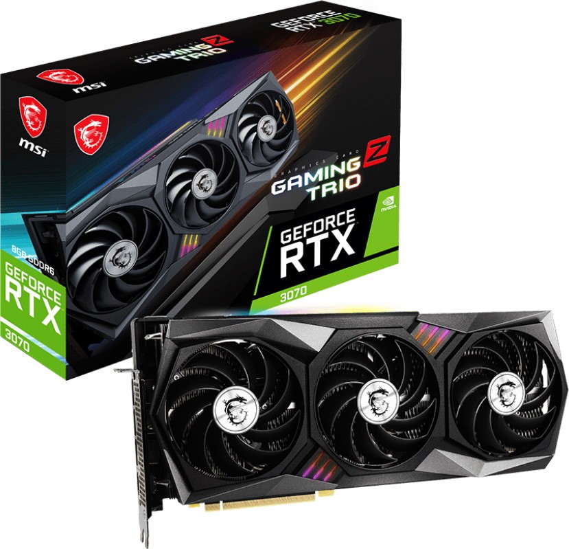 фото Видеокарта msi geforce rtx 3070 gaming z trio lhr