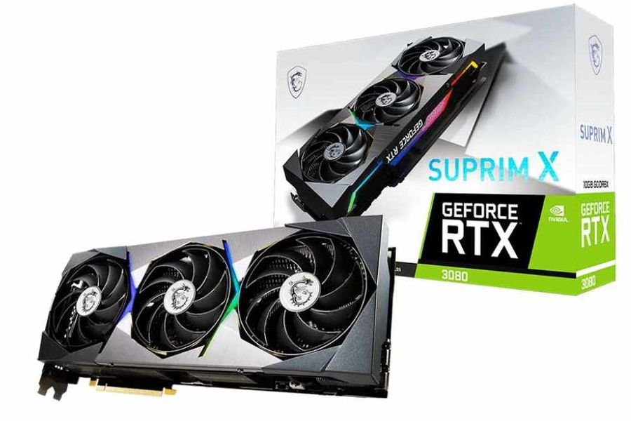 фото Видеокарта msi geforce rtx 3080 suprim x lhr