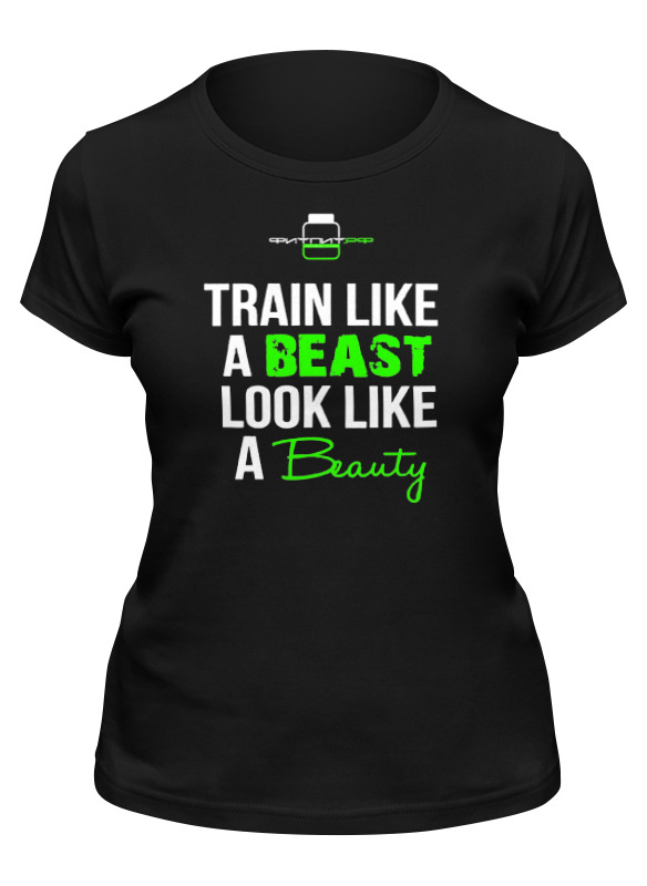 фото Футболка женская printio фитпит.рф - спортивное питание черная l