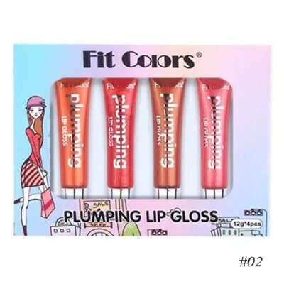 Набор блесков для увеличения губ Fit Colors, 4 штх12 гр.