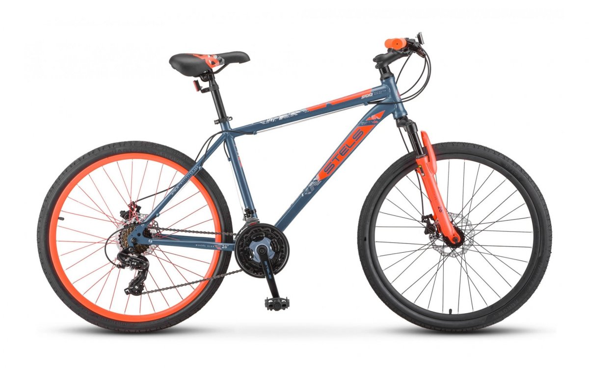 

Велосипед STELS Navigator 500 D F020 (2022) 18 / серый-красный 18 ростовка