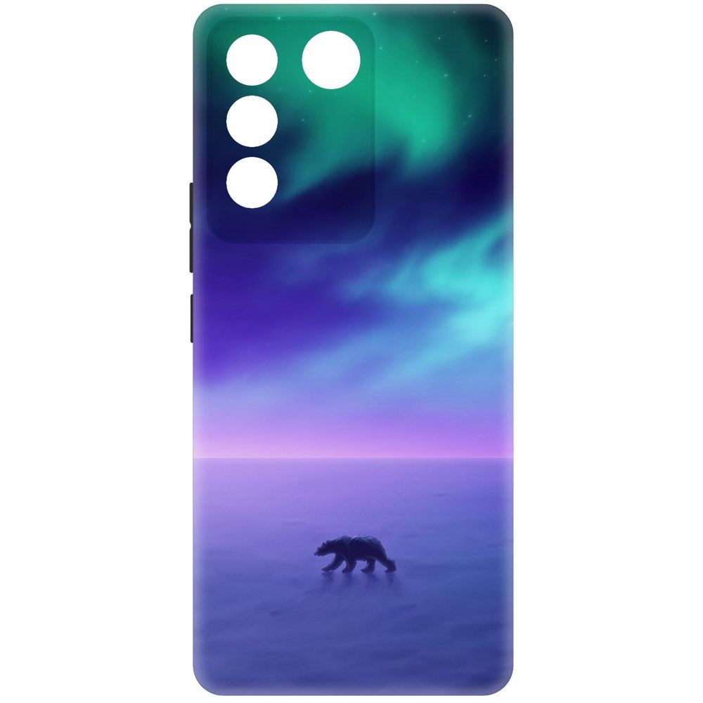 

Чехол-накладка Krutoff Soft Case Северное Сияние для Vivo V27e черный