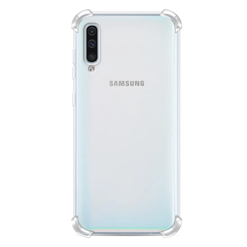 

Чехол силиконовый для Samsung Galaxy A50/А30S/A50S (2019), усиленные края, микс, X-Case, Прозрачный