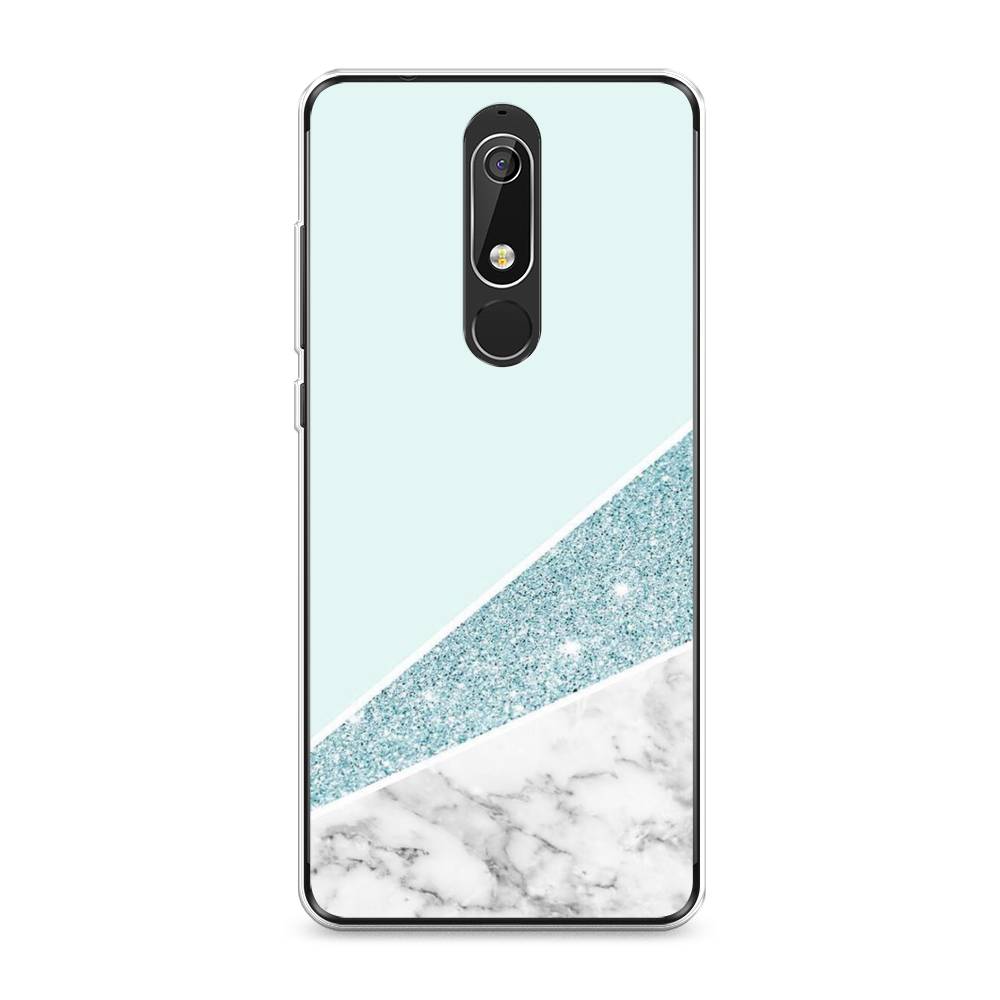 

Чехол Awog "Мрамор с голубыми блестками" для Nokia 5.1, 121750-3