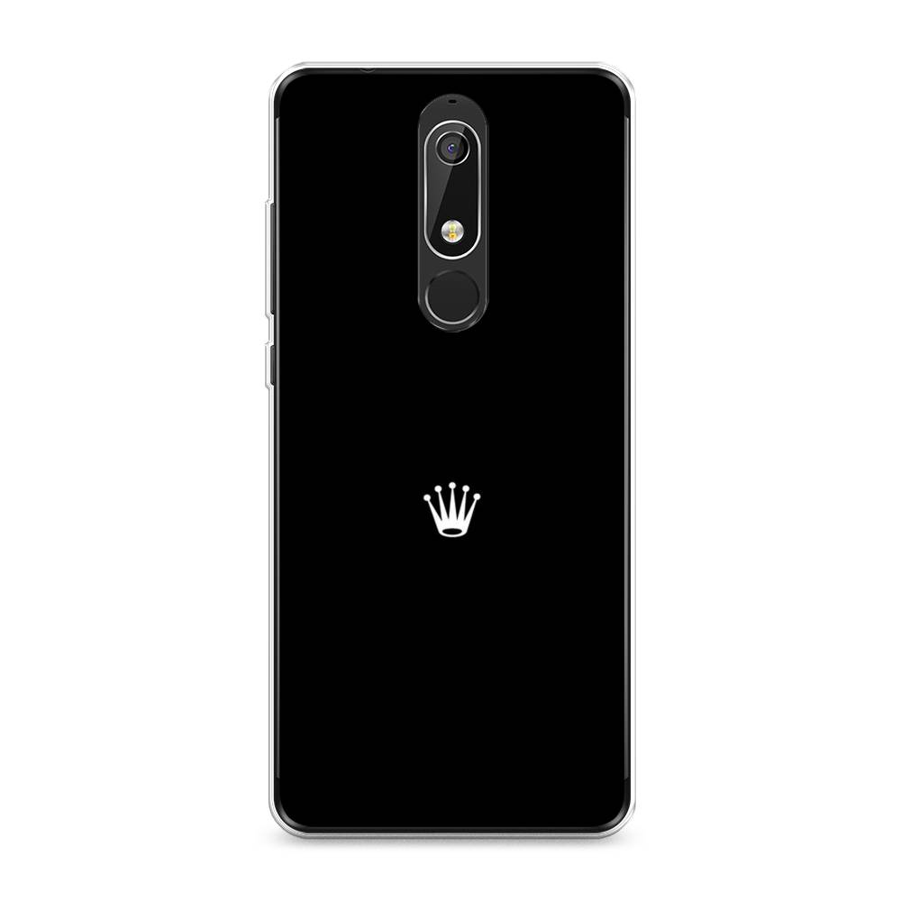 фото Чехол awog "белая корона на черном фоне" для nokia 5.1