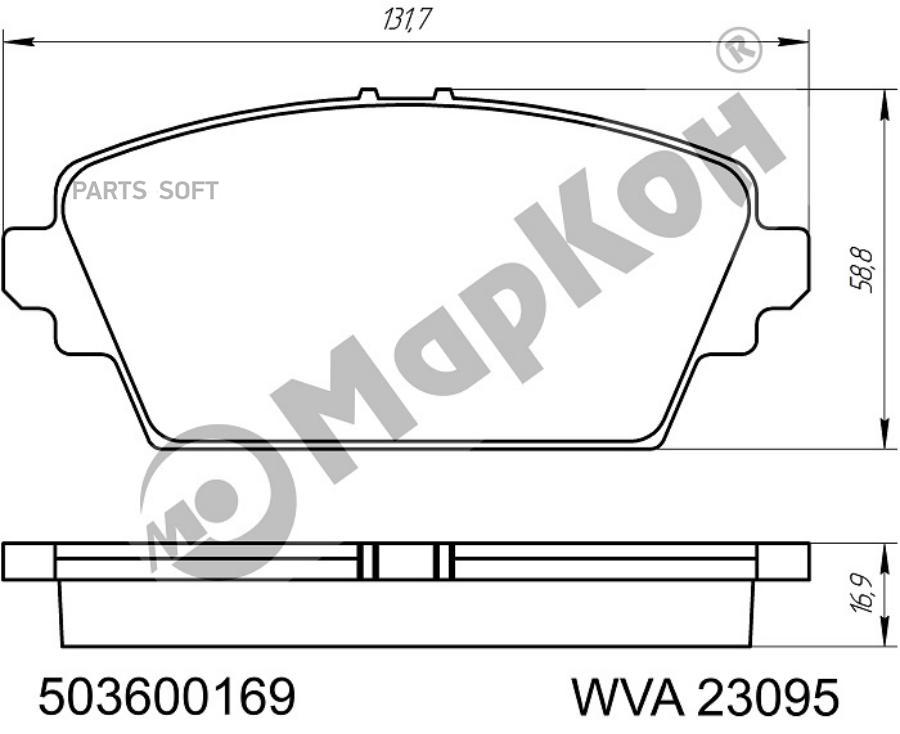 

503600169_колодки дисковые п.Honda Accord 1.8/2.0/2.0TDi 98-03 с датч. 2шт.
