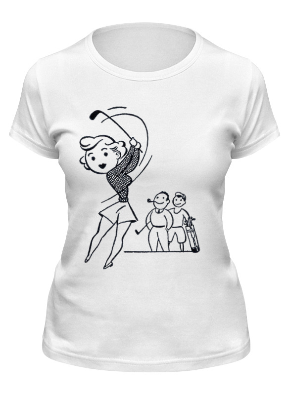 Футболка женская Printio Keep calm and play golf белая 2XL