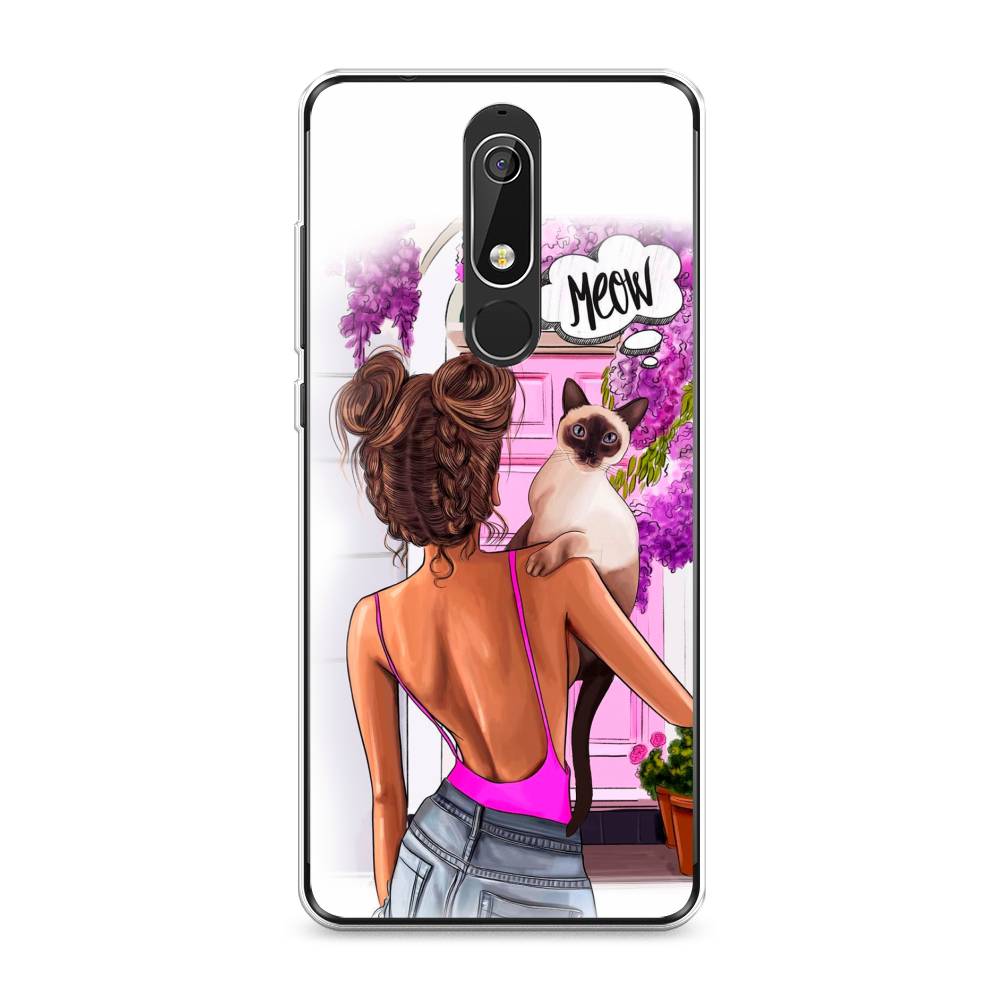 

Чехол Awog "Девушка с кошкой" для Nokia 5.1, 121750-7