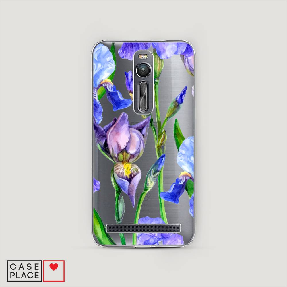 фото Чехол awog "синие ирисы" для asus zenfone 2 ze550ml/ze551ml