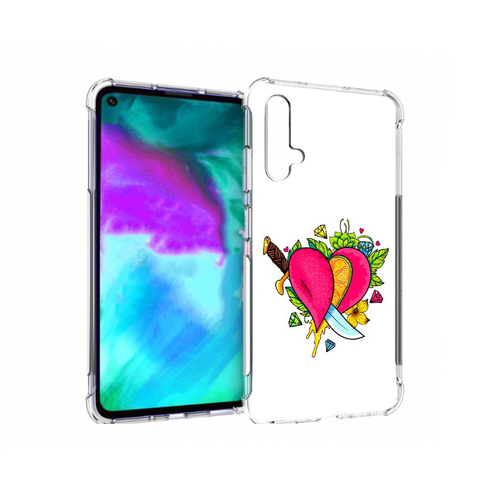 Чехол бампер MyPads Фруктовое сердце для Huawei nova 5T противоу
