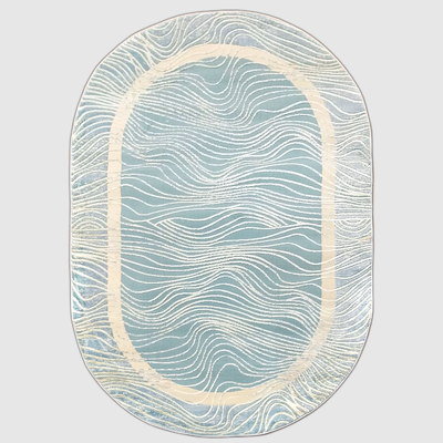 

Ковер Sofia Rugs Nova овальный 80 x 150 см бело-голубой