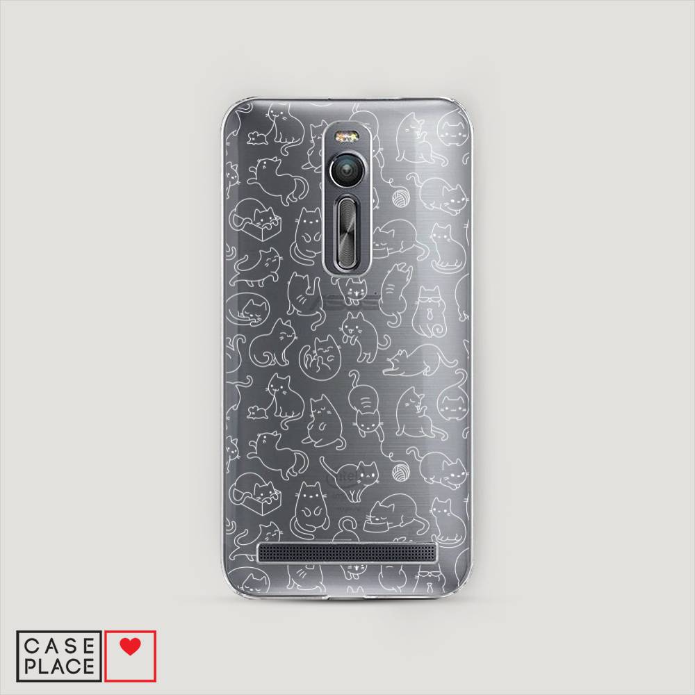 фото Чехол awog "шкодливые котики" для asus zenfone 2 ze550ml/ze551ml