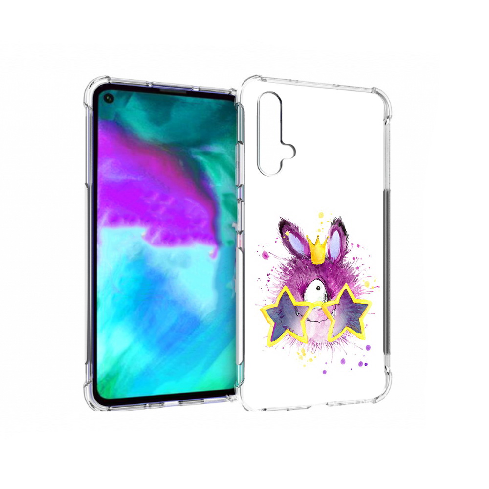 

Чехол бампер MyPads Шуршуля для Huawei nova 5T противоударный, Прозрачный, Tocco