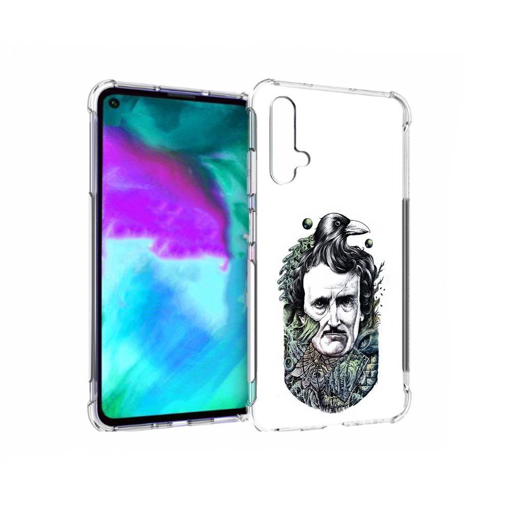 

Чехол бампер MyPads Эдгар Аллан с вороном для Huawei nova 5T про, Прозрачный, Tocco