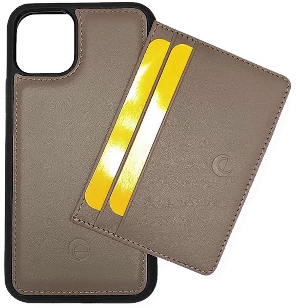 Кожаный чехол-кошелек для iPhone 11 с кожаным магнитом и тонким кошельком Серый CSW-11-GRI