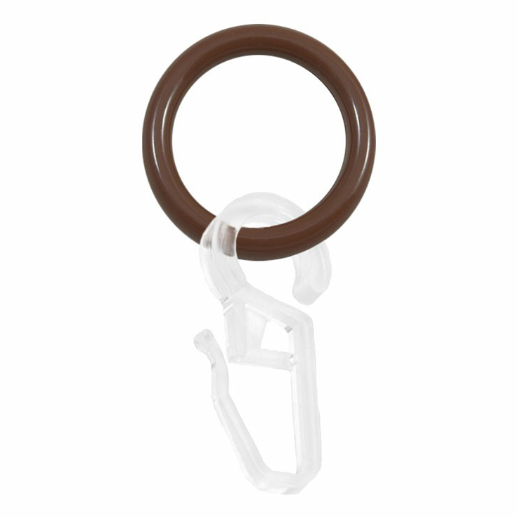 Кольца с крючком Арт-декор D10 коричневые 10 шт