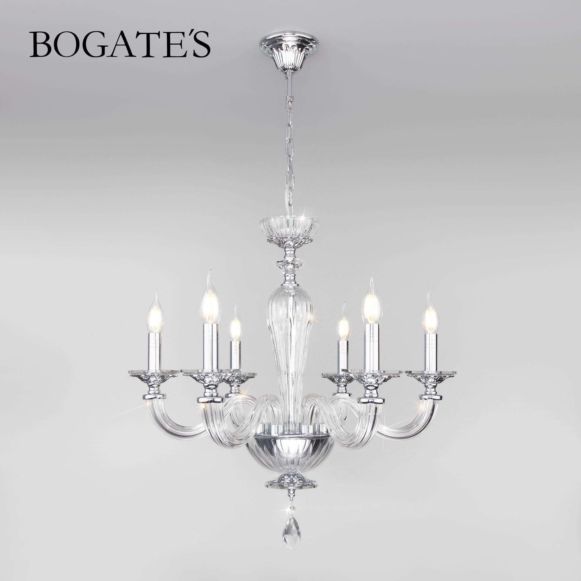 

Хрустальная подвесная люстра Bogate's338/6 Strotskis Smart (318/6)