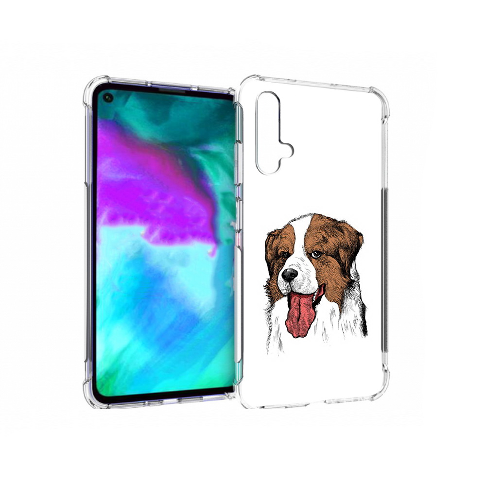 

Чехол бампер MyPads бетховен для Huawei nova 5T противоударный, Прозрачный, Tocco
