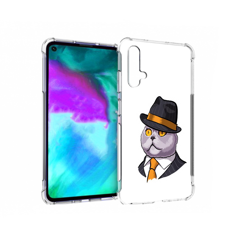 

Чехол бампер MyPads британец для Huawei nova 5T противоударный, Прозрачный, Tocco