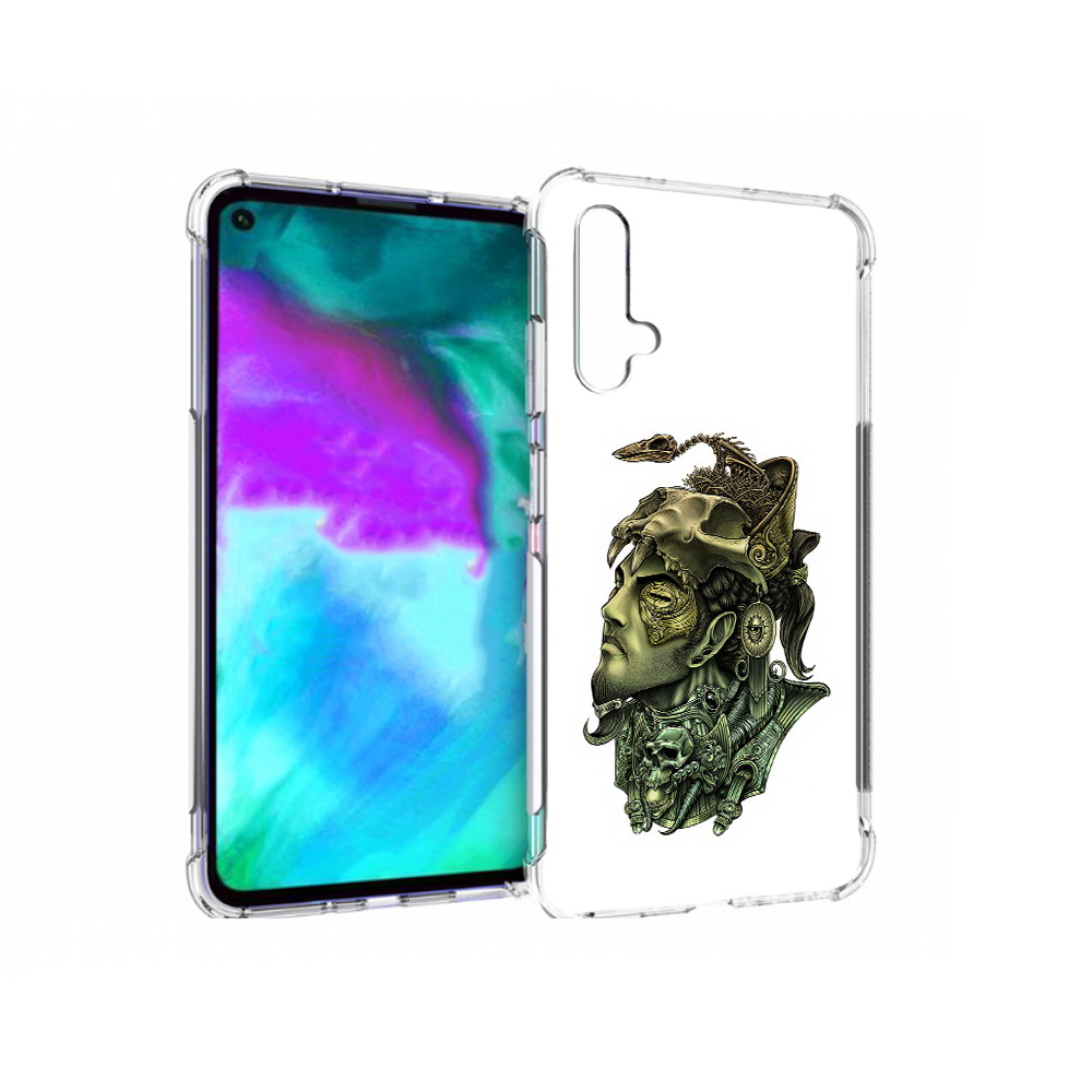 Чехол бампер MyPads бронзовый воин для Huawei nova 5T противоуда