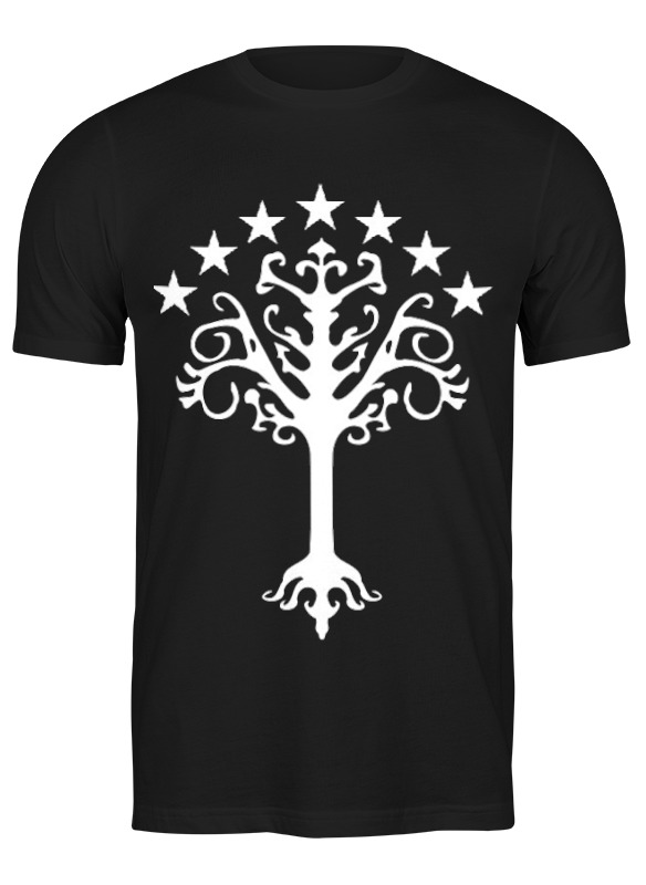 

Футболка мужская Printio White tree of gondor черная M, Черный, White tree of gondor