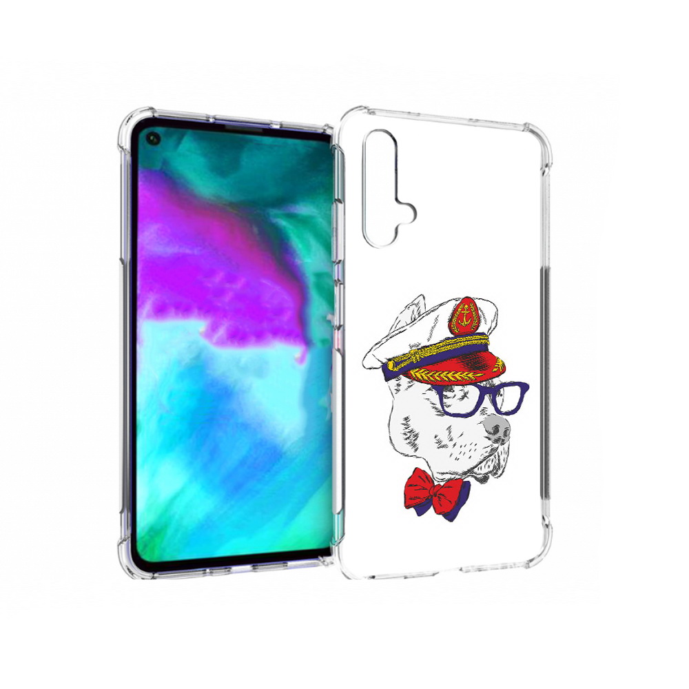 

Чехол бампер MyPads бульдог для Huawei nova 5T противоударный, Прозрачный, Tocco