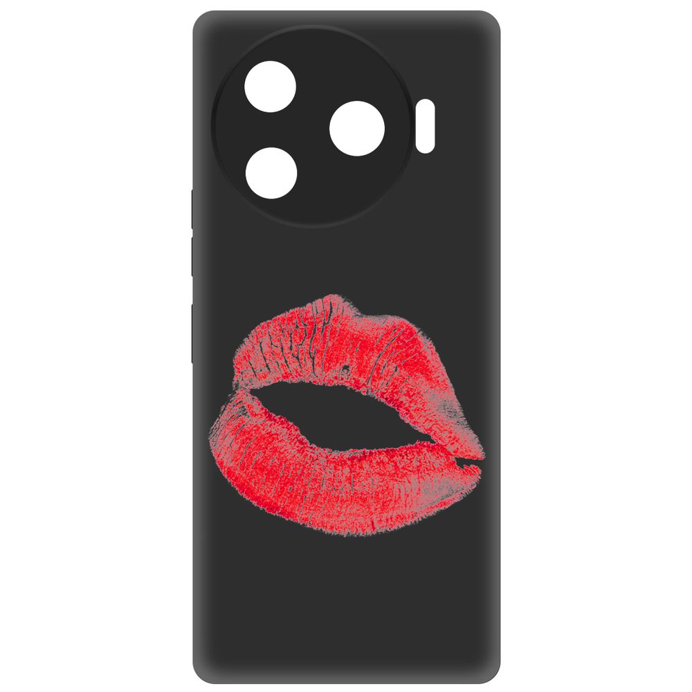 Чехол-накладка Krutoff Soft Case След помады для TECNO Camon 30 Pro 5G черный