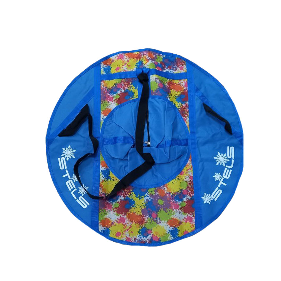 

Санки надувные Stels 110 см тюбинг без камеры СН030 синий кляксы, СН030