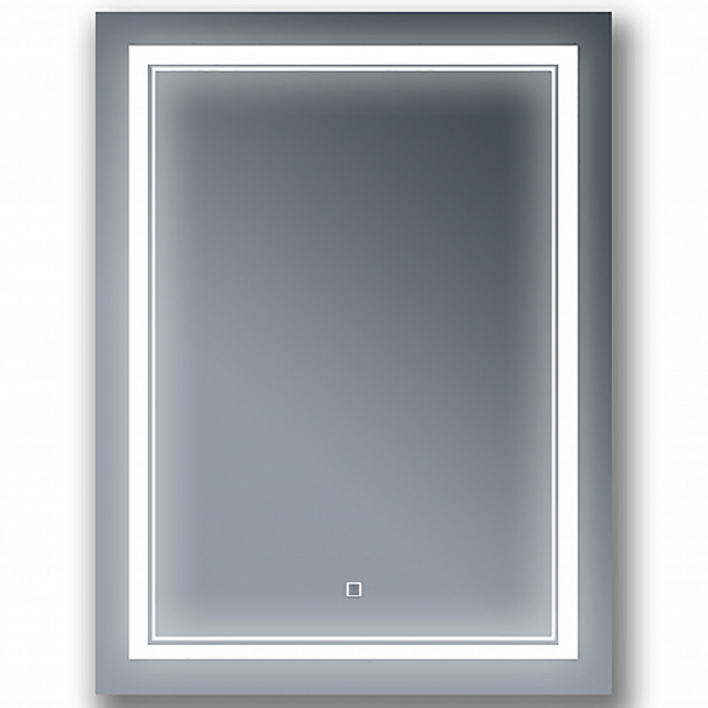 Зеркало Бриклаер Эстель-2 60 с подсветкой, с часами, сенсор на корпусе 4627125414282