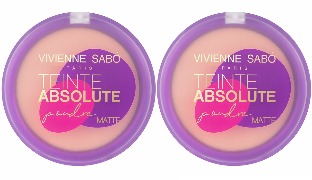 Пудра Vivienne Sabo компактная матирующая Teinte Absolute matte тон 03 6 г 2 шт