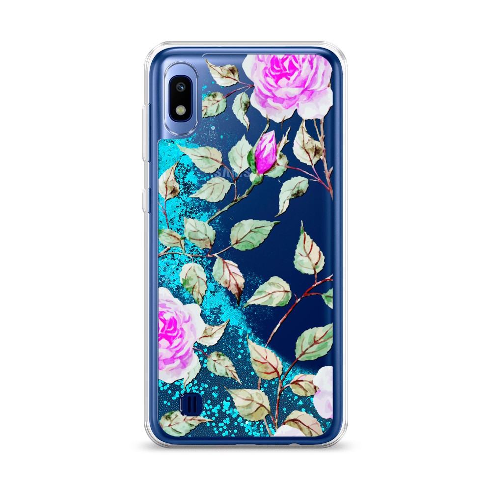 

Жидкий чехол с блестками "Цветочная фантазия 7" на Samsung Galaxy A10